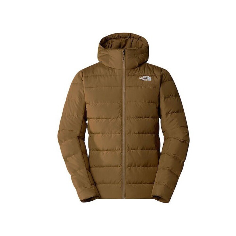 The North Face Aconcagua 3 Puffer Jacket Mens Brown Full Zip Long Sleeve APP1155